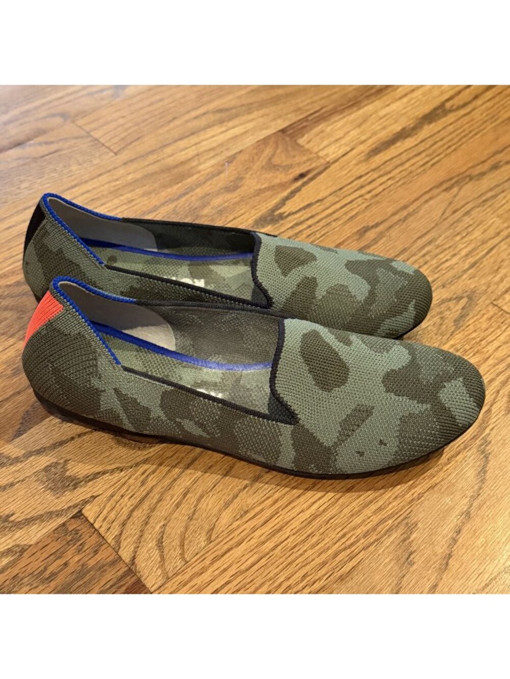 Rothy's Womens Loafer Olive Green Camo Size 7 Shoes